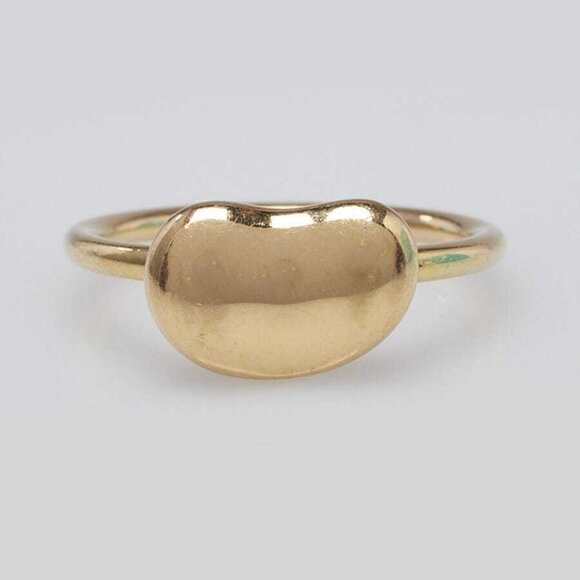 Tiffany & Co. 18k Yellow Gold Elsa Peretti 12mm Bean Wire Ring Size 6 - Picture 1 of 7